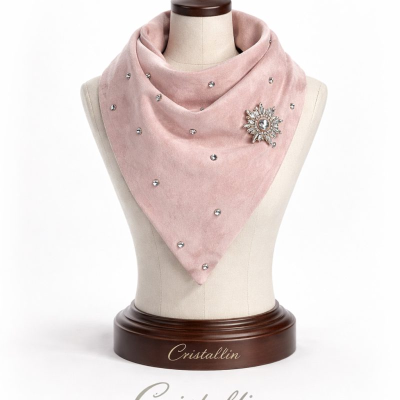 Fular Broş Swarovski Taşlı Aksesuar